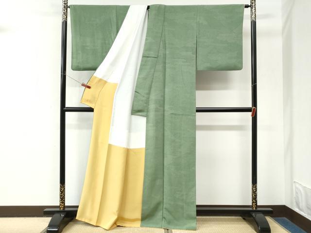 平和屋着物●重要無形文化財 人間国宝 中村勇二郎 江戸小紋 エ霞遠山吉祥花文 正絹 逸品 CABM4073yc