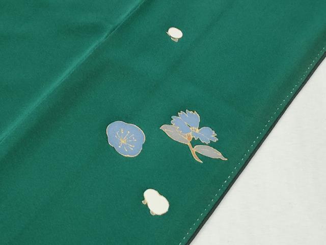 平和屋着物●訪問着 作家物 舞蝶牡丹枝梅菊花文 金彩 正絹 逸品 CABM4077yc