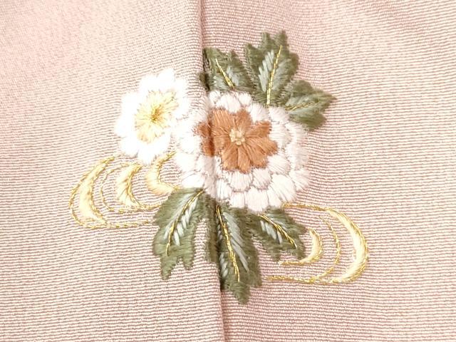 平和屋着物●ファッションデザイナー 花井幸子 訪問着 刺繍 菊花車文 金彩 正絹 逸品 CABM4084yc
