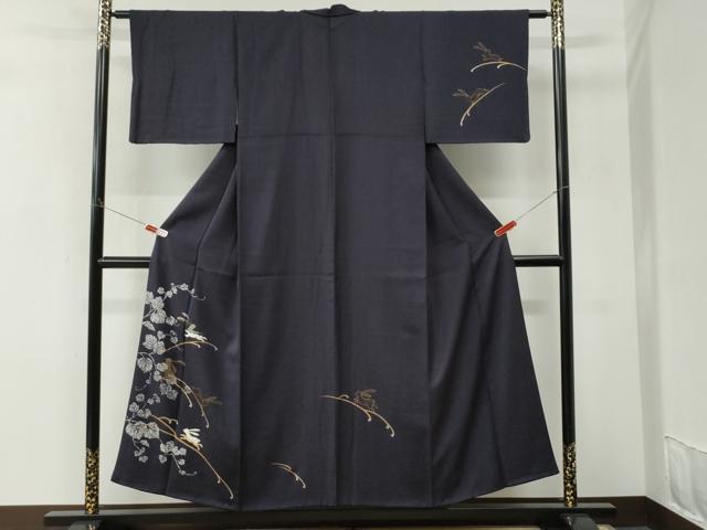 平和屋着物●訪問着 刺繍 跳兎蔦の葉文 金彩 鈴乃屋扱い 正絹 逸品 CABM4086yc