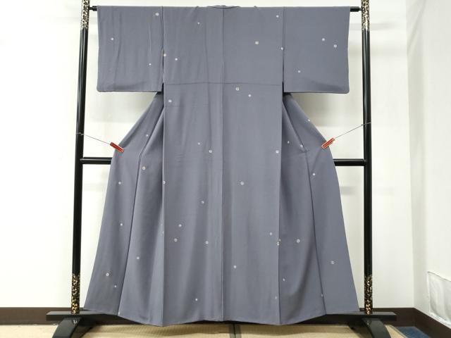 平和屋着物●上質な小紋 総刺繍 丸文 ますいわ屋扱い 正絹 逸品 CABM4087yc