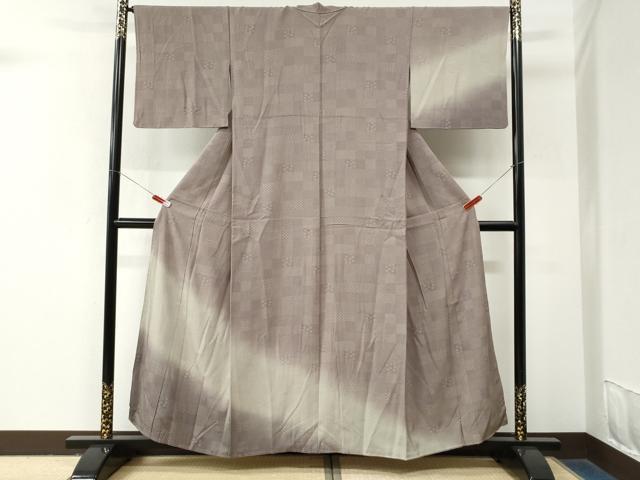 平和屋着物●訪問着 江戸小紋 吉祥花文 暈し染め 正絹 逸品 CABM4091yc