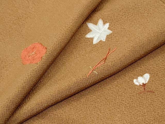 平和屋着物●訪問着 総刺繍 吹き寄せ花文 金糸 鬼しぼ縮緬 正絹 逸品 CABM4100yc