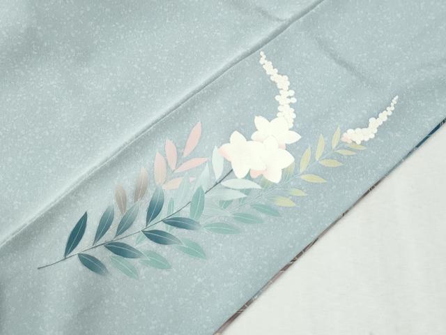 平和屋着物●訪問着 友禅 孔雀菊花文 暈し染め 正絹 逸品 未使用 CABM4104yc
