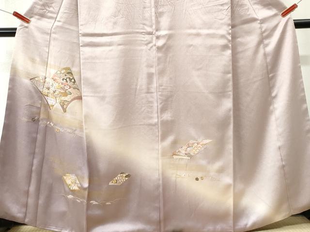 平和屋着物●訪問着 総刺繍 冊子吉祥草花文 暈し染め 金彩 正絹 逸品 CABM4107yc