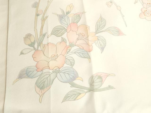 平和屋着物●長襦袢 袷 草花文 暈し染め 正絹 逸品 CABM4112yc