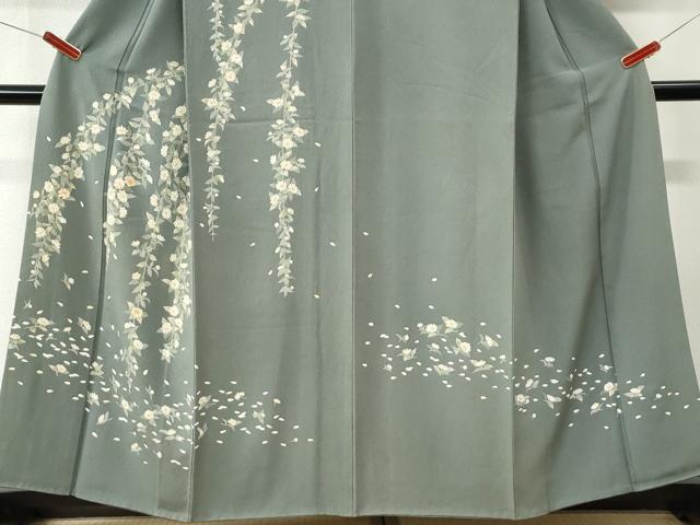 平和屋着物●訪問着 刺繍 枝花文 金彩 正絹 逸品 CABM4118yc