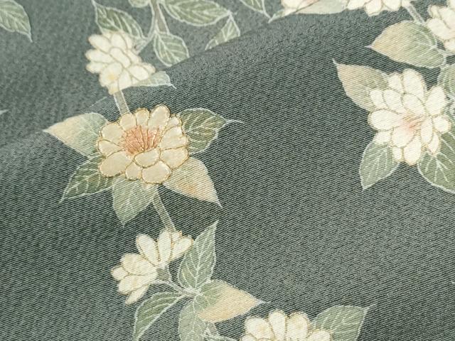 平和屋着物●訪問着 刺繍 枝花文 金彩 正絹 逸品 CABM4118yc