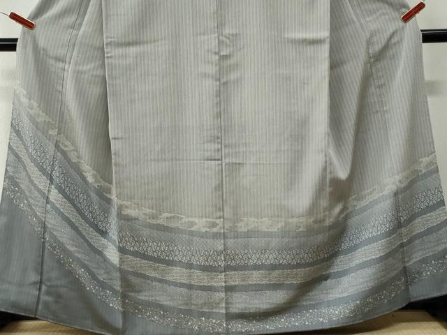 平和屋着物●訪問着 お召地 吉祥花文 正絹 逸品 CABM4125yc