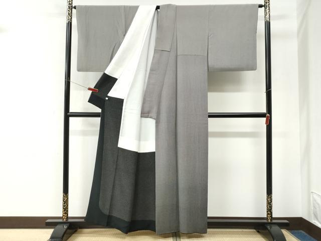 平和屋着物●江戸小紋 色留訪問着 田島輝久 格子 ほていや扱い 正絹 逸品 CABM4132yc