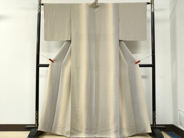 平和屋着物●上質な小紋 霞文 暈し染め 鬼しぼ縮緬 正絹 逸品 CABM4134yc
