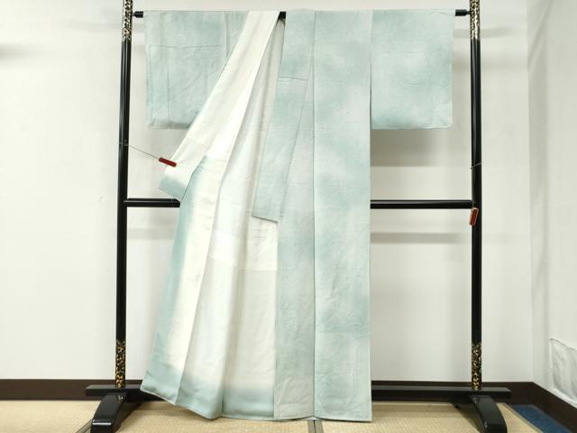 平和屋着物●上質な小 地紋起こし 草木文 暈し染め紋 正絹 逸品 未使用 CABM4151yc