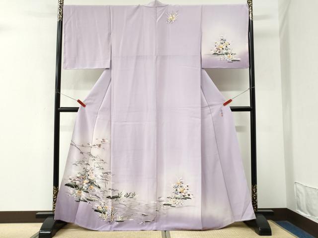 平和屋着物●訪問着 作家物 浜松花文 暈し染め 正絹 逸品 未使用 CABM4157yc