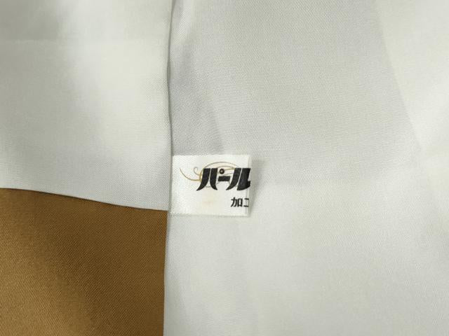 平和屋着物●上質な小紋 紬地 絞り 型染め 霞草花文 正絹 逸品 CABM4168yc