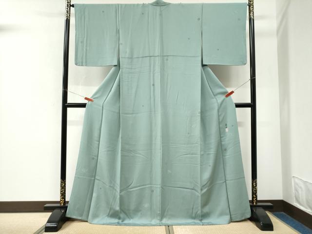平和屋着物●上質な小紋 作家物 舞花文 正絹 逸品 CABM4177yc