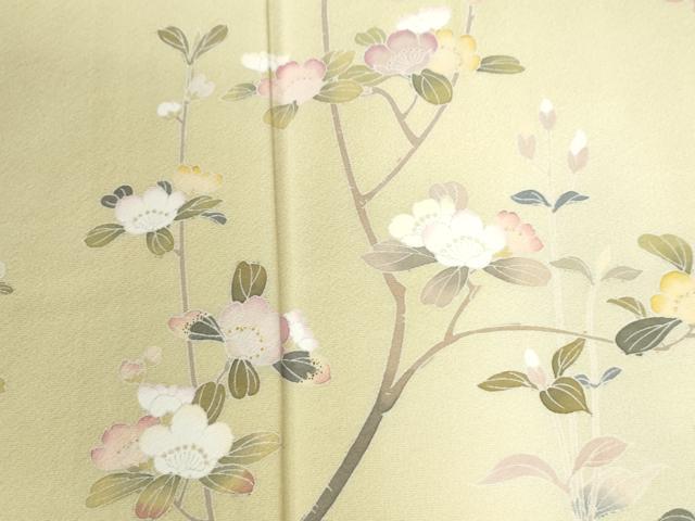 平和屋着物●訪問着 友禅 舞蝶枝花文 暈し染め 正絹 逸品 CABM4179yc