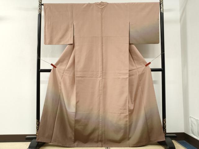 平和屋着物●訪問着 紬地 霞文 正絹 逸品 CABM4187yc