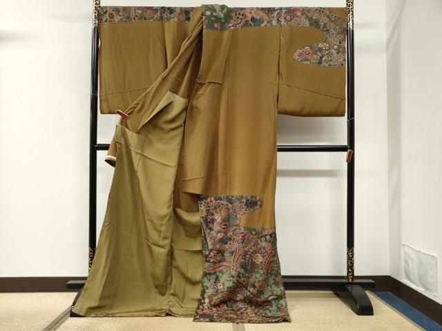 平和屋着物●中国三大刺繍 スワトウ刺繍 訪問着 辻が花 金糸 仮絵羽 正絹 逸品 未使用 CABM4197yc