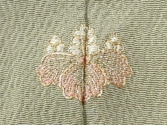 平和屋着物●訪問着 竜田川鬘帯花文 暈し染め 鬼しぼ縮緬 正絹 逸品 CABM4200yc