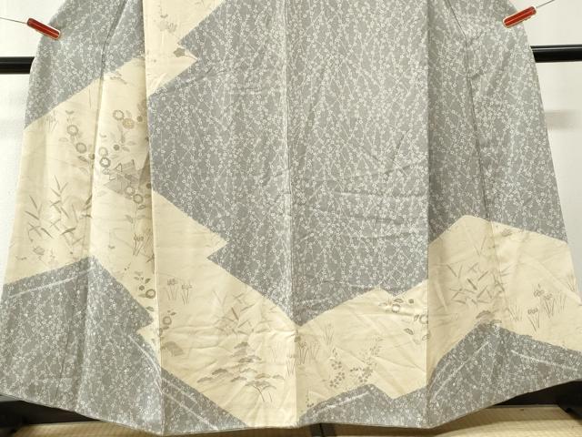 平和屋着物●訪問着 流水舟草花文 金彩 正絹 逸品 CABM4207yc