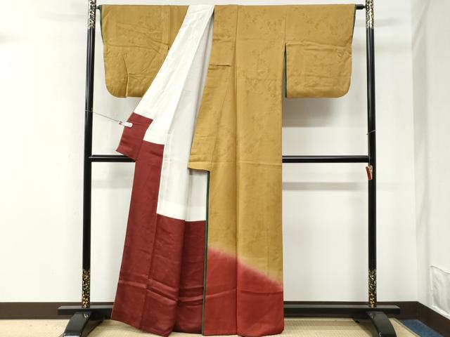 平和屋着物●色留訪問着 草花地紋 暈し染め 正絹 逸品 CABM4220yc