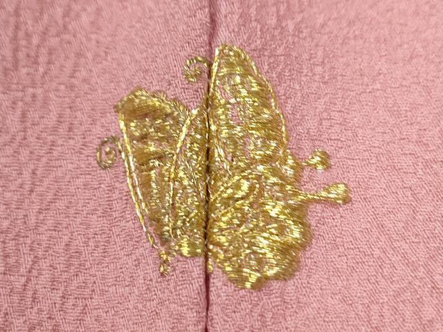 平和屋着物●豪華振袖 色無地 石竹色 正絹 逸品 CABM4223yc