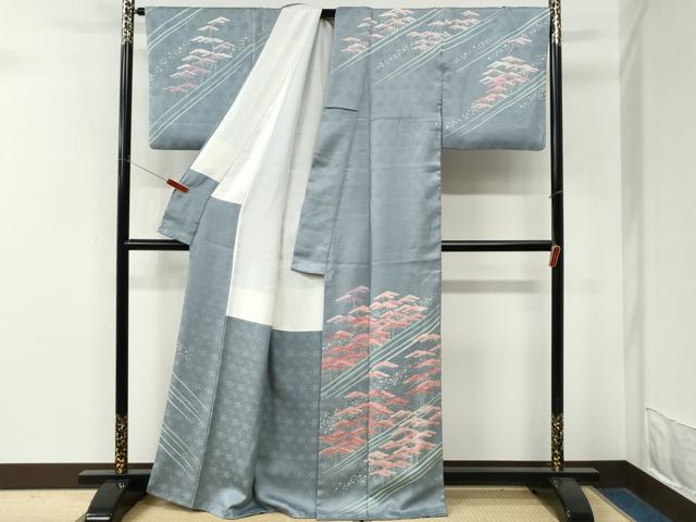平和屋着物●名門・上野家 上野街子 清染居 訪問着 松 正絹 逸品 CABM4234yc