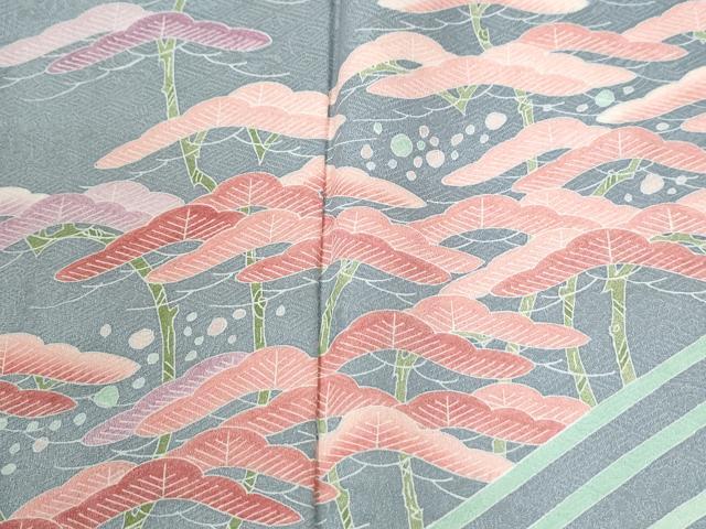 平和屋着物●名門・上野家 上野街子 清染居 訪問着 松 正絹 逸品 CABM4234yc