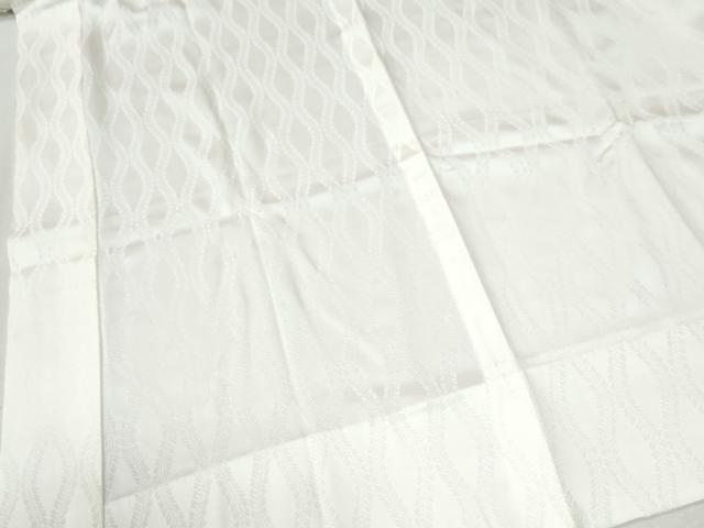 平和屋着物●長襦袢 無双仕立て よろけ縞 枝葉地紋 三越扱い 正絹 逸品 CABM4238yc