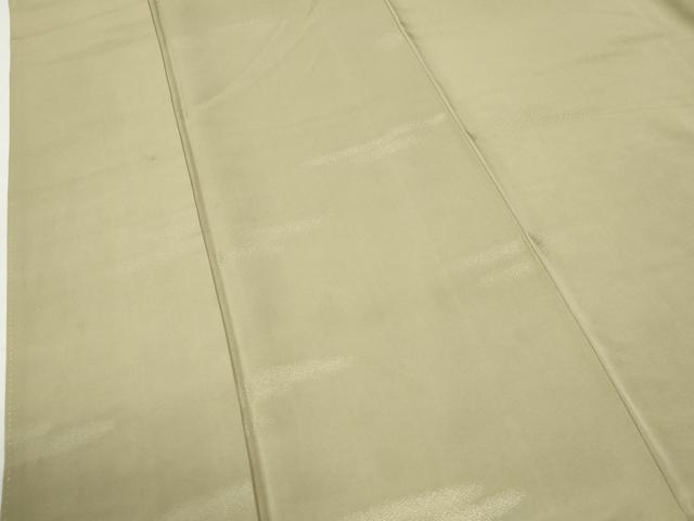 平和屋着物●上質な色無地 霞地紋 青朽葉色 正絹 逸品 CABM4241yc