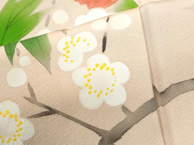 平和屋着物●訪問着 手描き 牡丹花文 暈し染め 正絹 逸品 未使用 CABM4242yc