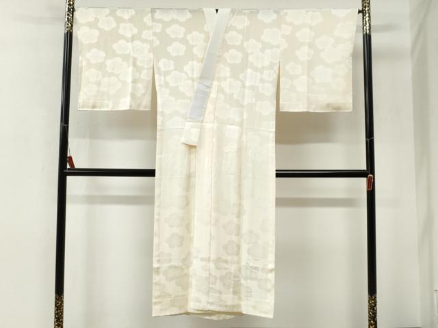 平和屋着物●長襦袢 無双仕立て 梅地紋 正絹 逸品 未使用 CABM4243yc
