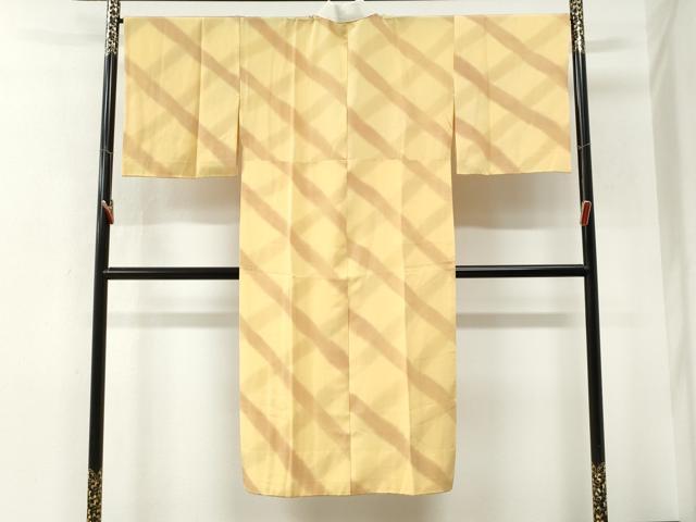 平和屋着物●長襦袢 無双仕立て 格子 暈し染め 正絹 逸品 CABM4244yc