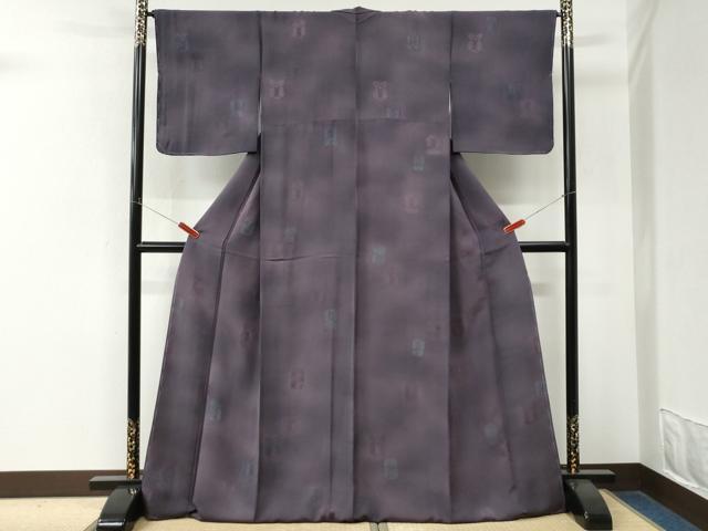 平和屋着物●上質な小紋 地紋起こし 遠州椿 暈し染め 正絹 逸品 未使用 CABM4250yc