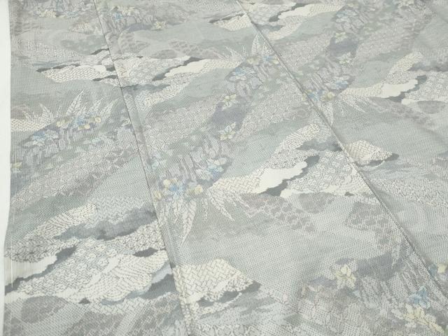 平和屋着物●本場大島紬 白大島 7マルキ 総絣 吉祥草花文 正絹 逸品 未使用 CABM4256yc