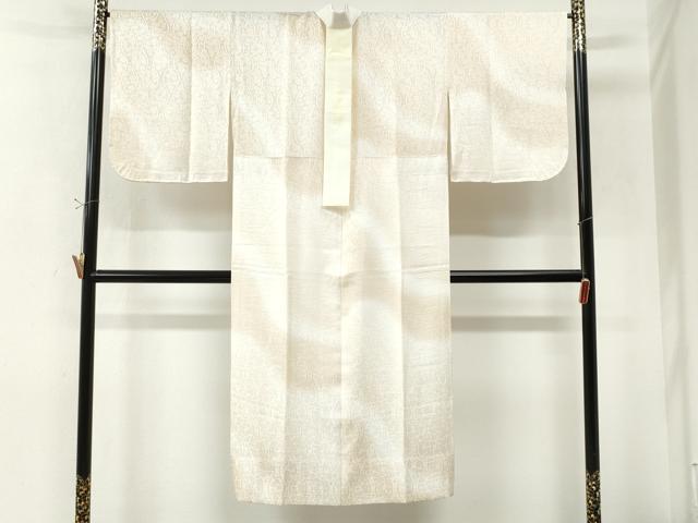 平和屋着物●長襦袢 無双仕立て よろけ縞花地紋 暈し染め 正絹 逸品 CABM4276yc