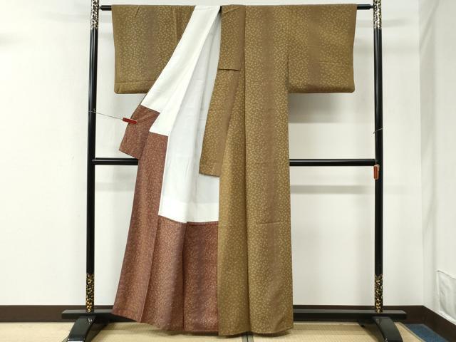 平和屋着物●江戸小紋 鮫小紋柄 舞花文 正絹 逸品 CABM4283yc