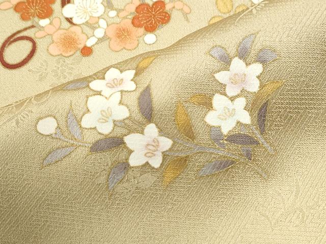 平和屋着物●訪問着 草花文 暈し染め 金彩 正絹 逸品 CABM4291yc