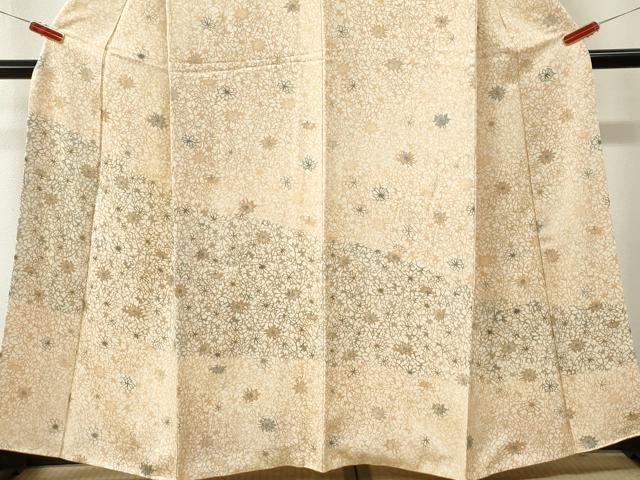 平和屋着物●訪問着 型染め 枝花文 正絹 逸品 CABM4296yc