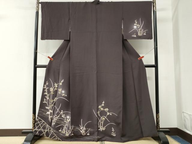平和屋着物●訪問着 駒刺繍 立波竹垣枝花文 蛍暈し 金彩 正絹 逸品 CABM4299yc