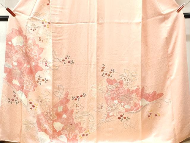 平和屋着物●訪問着 絞り 橘花文 金彩 近鉄百貨店扱い 正絹 逸品 CABM4329yc