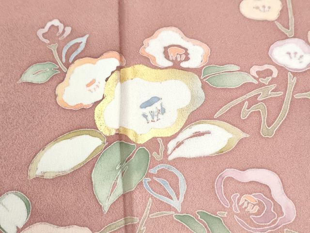 平和屋着物●訪問着 流水枝花文 暈し染め 金彩 正絹 逸品 未使用 CABM4348yc