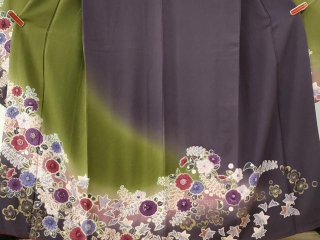 平和屋着物●豪華振袖 辻が花 暈し染め 金彩 正絹 逸品 CABM4350yc