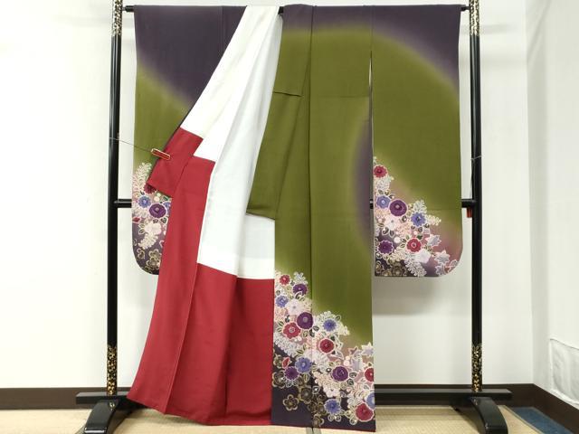 平和屋着物●豪華振袖 辻が花 暈し染め 金彩 正絹 逸品 CABM4350yc