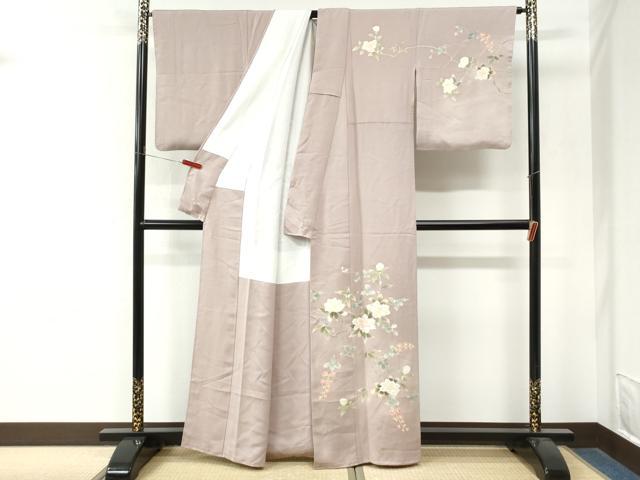 平和屋着物●訪問着 友禅 作家物 枝花文 正絹 逸品 CABM4362yc
