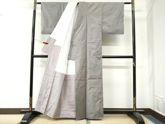 平和屋着物●上質な紬 縞 正絹 逸品 未使用 CABM4371yc