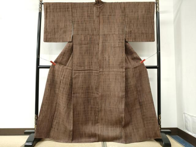 平和屋着物●上質な紬 霞文 正絹 逸品 未使用 CABM4386yc