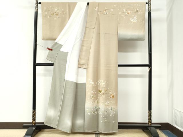 平和屋着物●訪問着 作家物 駒刺繍 宝尽くし舞花文 金彩 正絹 逸品 CABM4390yc