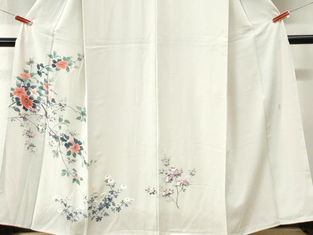 平和屋着物●訪問着 友禅 作家物 枝花文 正絹 逸品 CABM4392yc