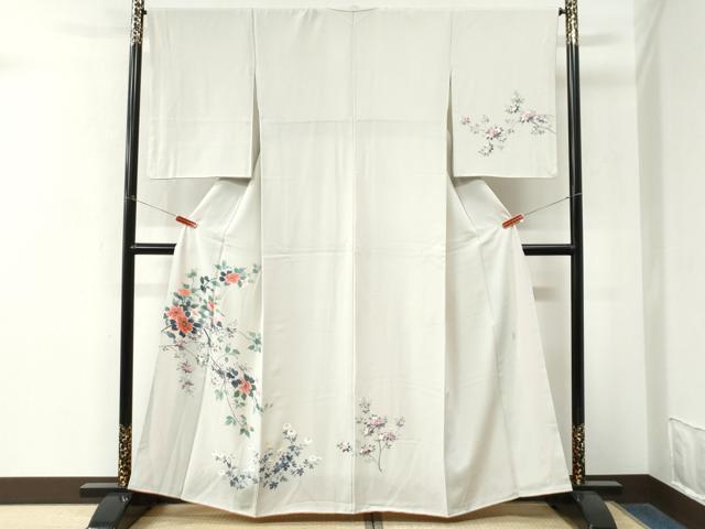 平和屋着物●訪問着 友禅 作家物 枝花文 正絹 逸品 CABM4392yc